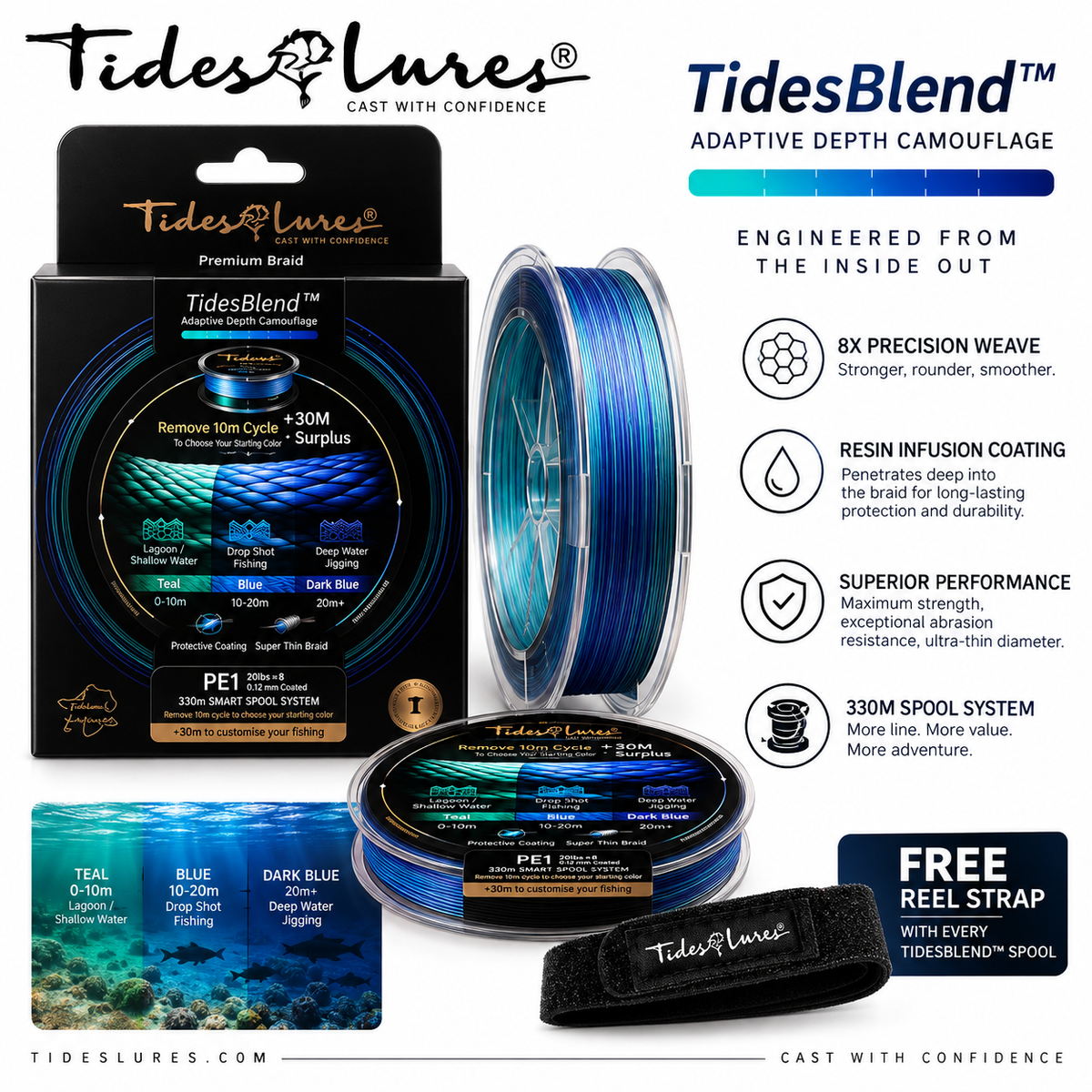 TidesLures Tides Blend x8 330m
