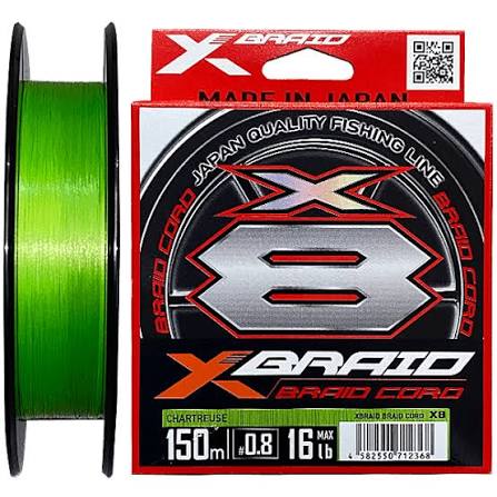 YGK X-Braid Braid Cord x8 150M (Chartreuse)