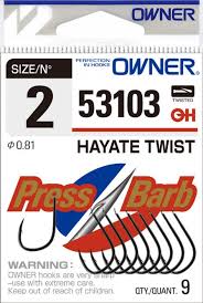 Owner 53103 Hayate Twist Hooks