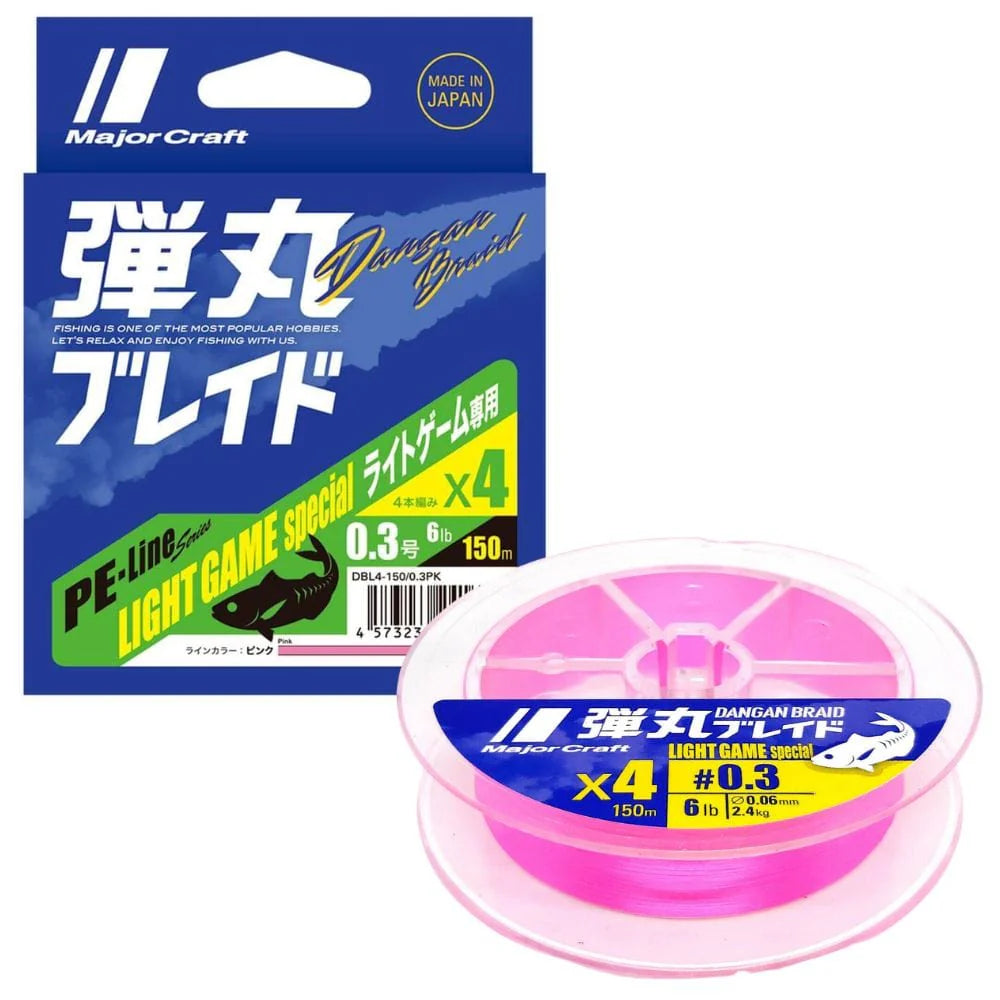 Major Craft Dangan Braid X4 Pink 150mt