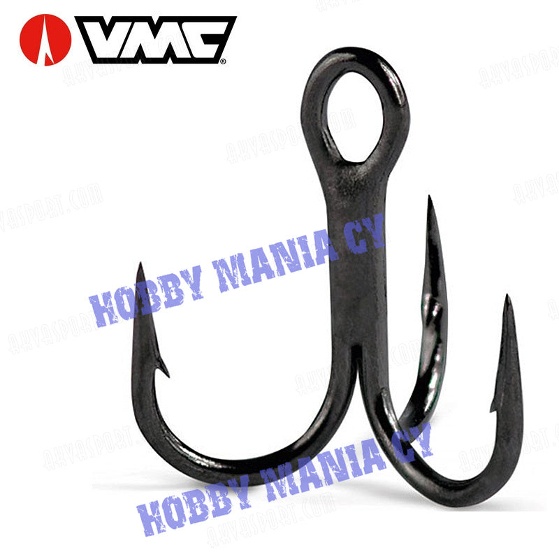 VMC 9651 Round Short Shank Treble Hooks ( Black Nickel ) 10pcs – Hobbymania  CY