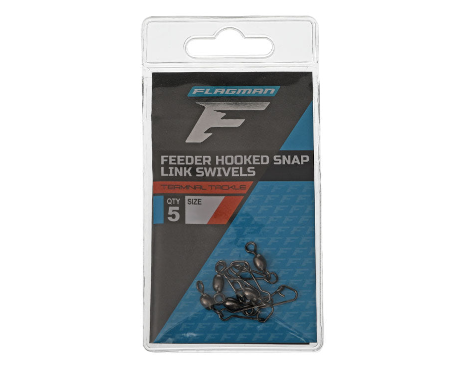 Flagman Feeder Hooked Snap Link Swivels S