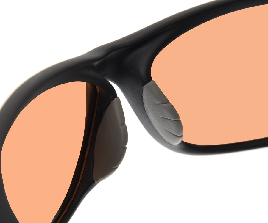 FLAGMAN MATCH COMPETITION Floating Glasses matt black+grey rubber frame and light brown lens