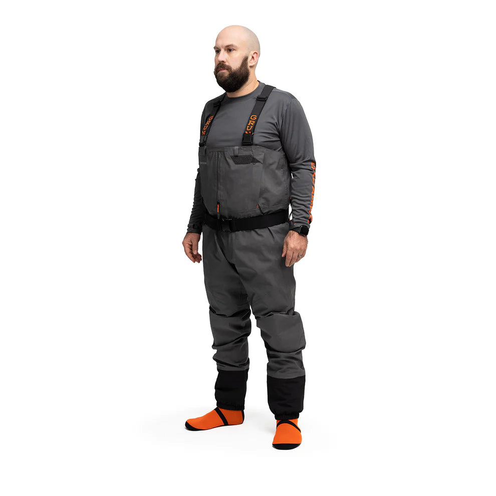 Grundens Men's Vector Zip Stockingfoot Wader Anchor