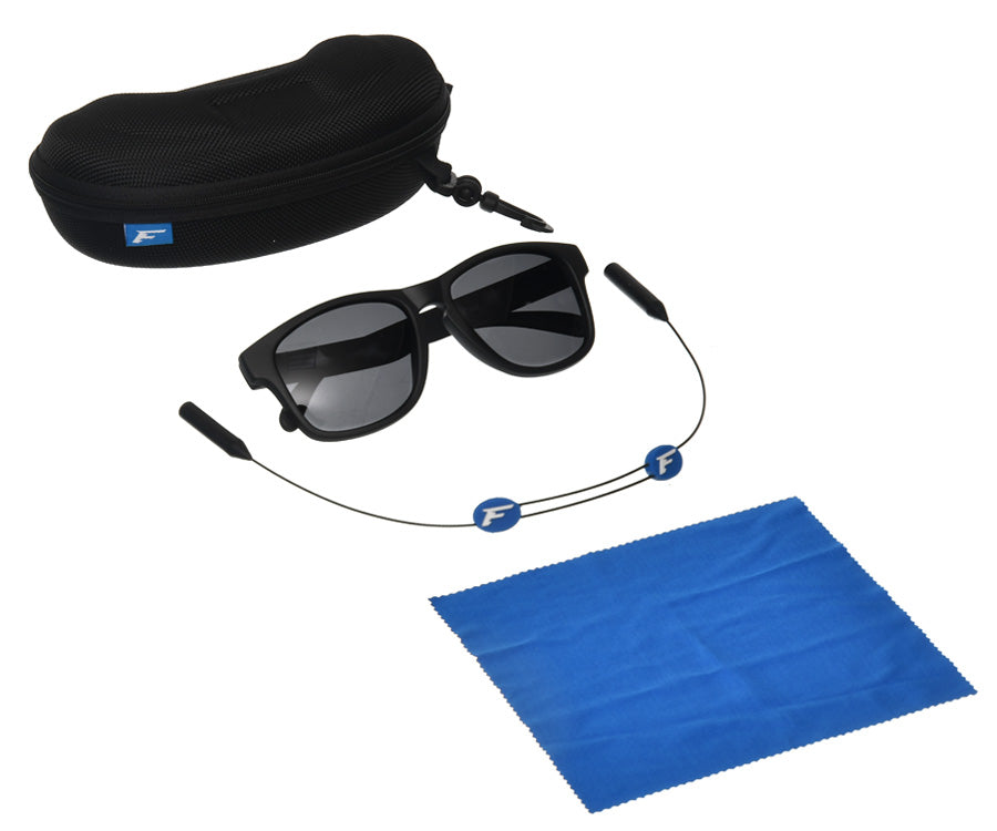 FLAGMAN ARMADALE Floating glasses black matt frame and lense - dark grey
