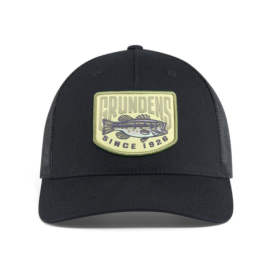 Grundens Bass Patch Trucker One Size Black