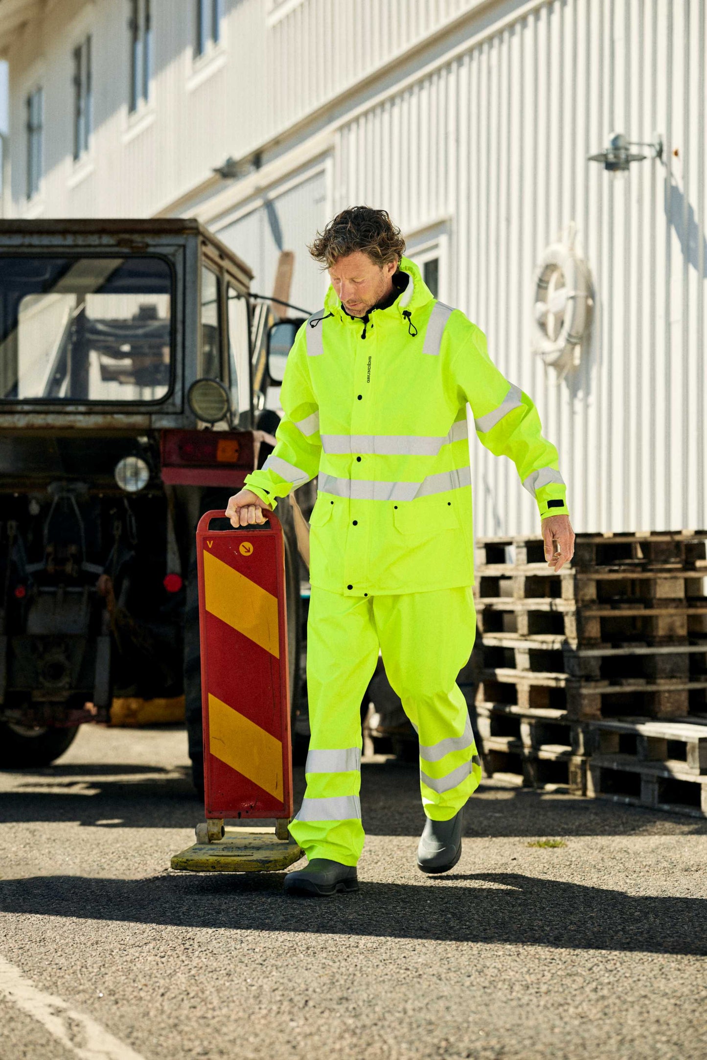 Grundens Pegasus Set Waterproof Hi-Vis Work Wear Hi-Vis Orange