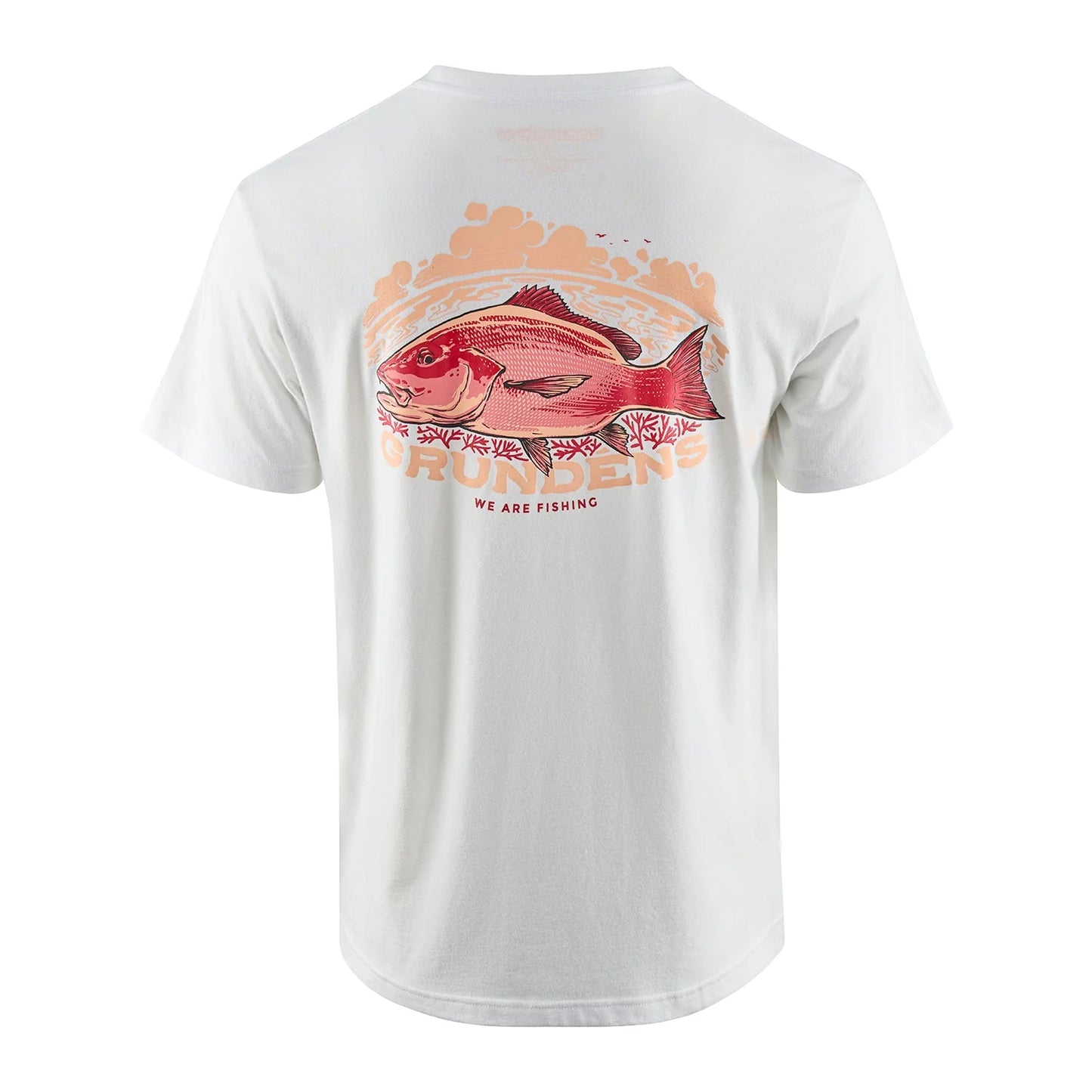 Grundens Red Snapper SS T-Shirt White