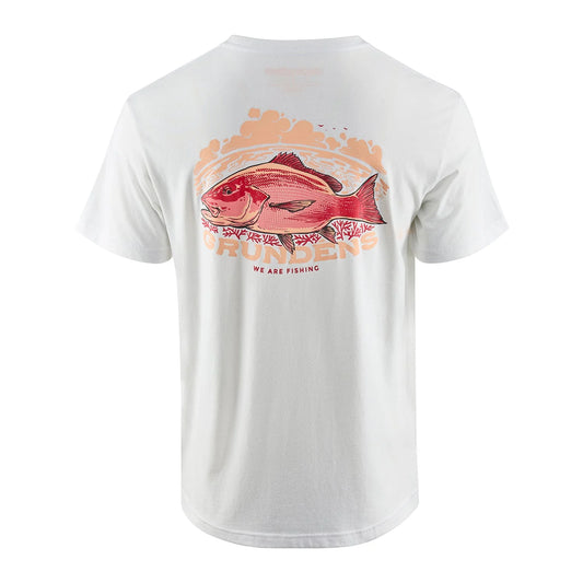 Grundens Red Snapper SS T-Shirt White