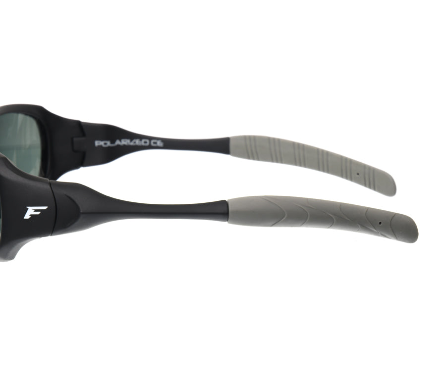 FLAGMAN MATCH COMPETITION Floating Glasses matt black+grey rubber frame and green-grey lens