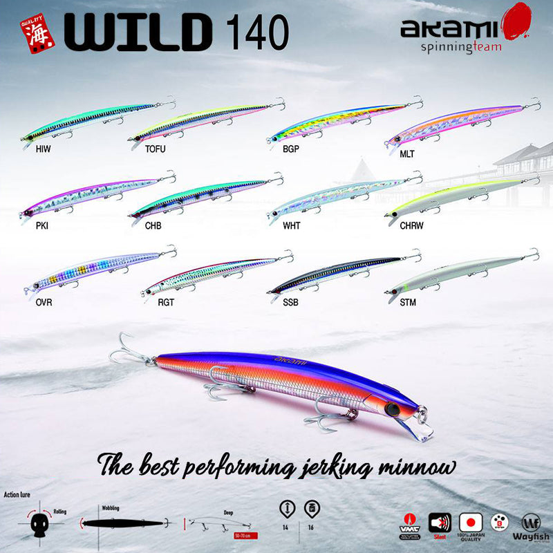 Akami Wild minnow 140