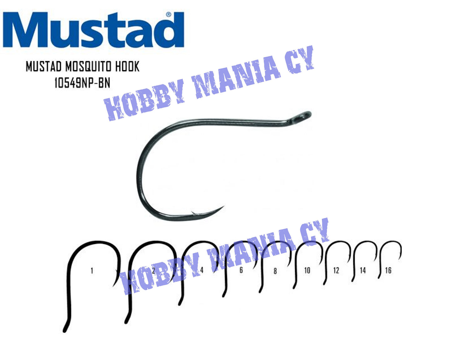 Mustad Mosquito 10549NP-BN Hooks