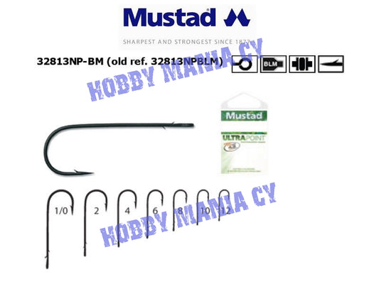 Mustad 32813NP-BM Ultra Point Aberdeen Worm Hooks