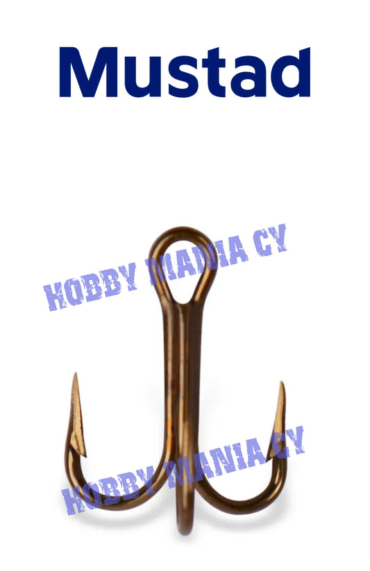 Mustad 3551-BR Treble Hooks ( Bronze ) 25pcs