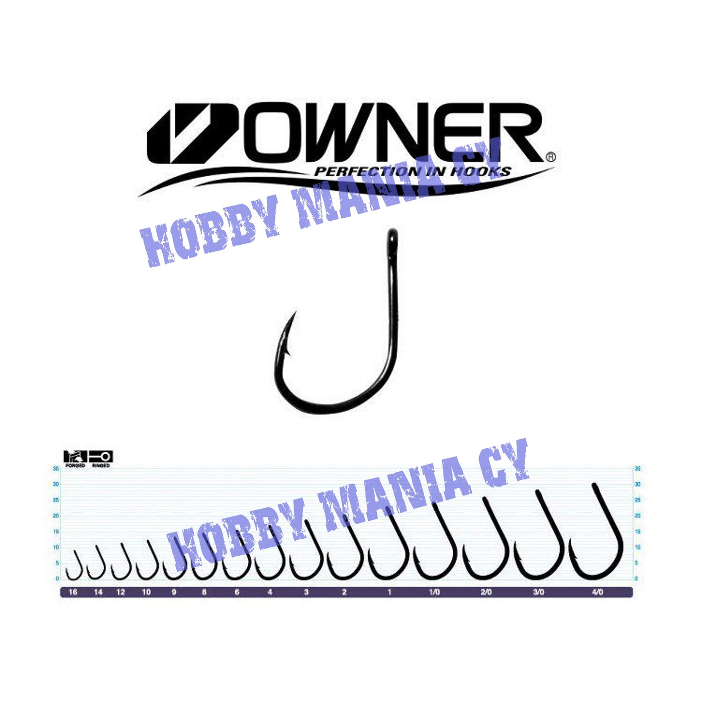 Owner 50188 Iseama Black Hooks