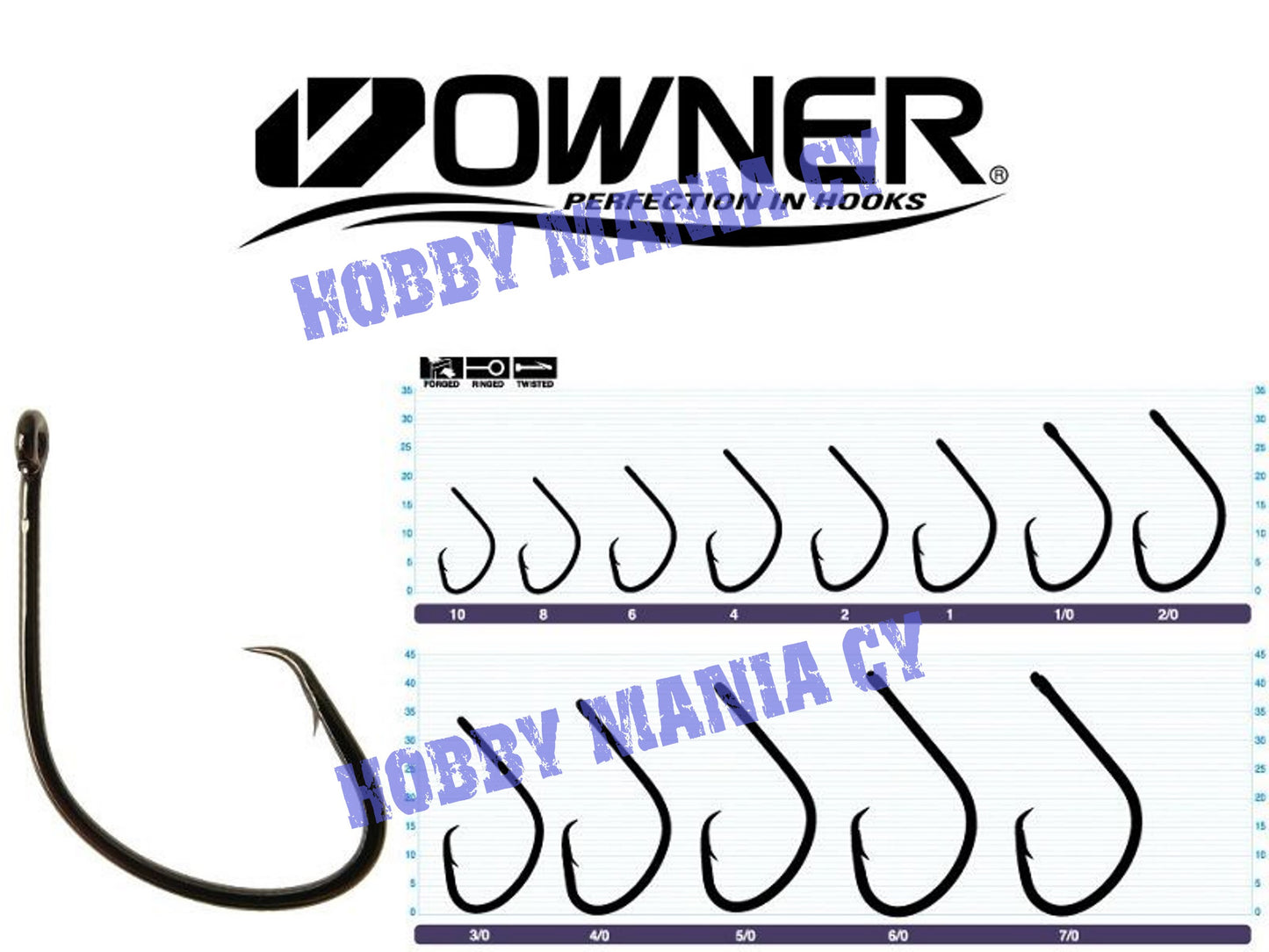 Owner 5114 Mutu Light Black Hooks