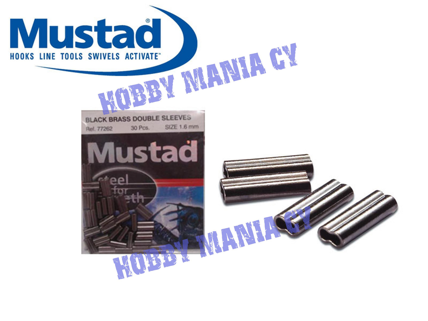 Mustad Black Brass Sleeve Doubles