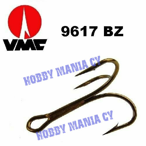 VMC 9617 Long Shank Treble Hooks ( Bronze ) 100pcs