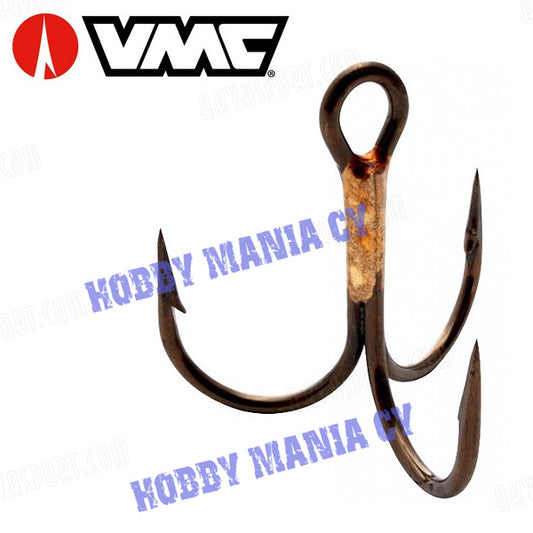 VMC 9651 Round Short Shank Treble Hooks ( Bronze ) 100pcs