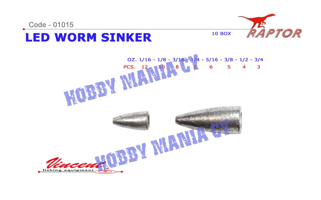 Vincent Raptor Bullet Worm Leads