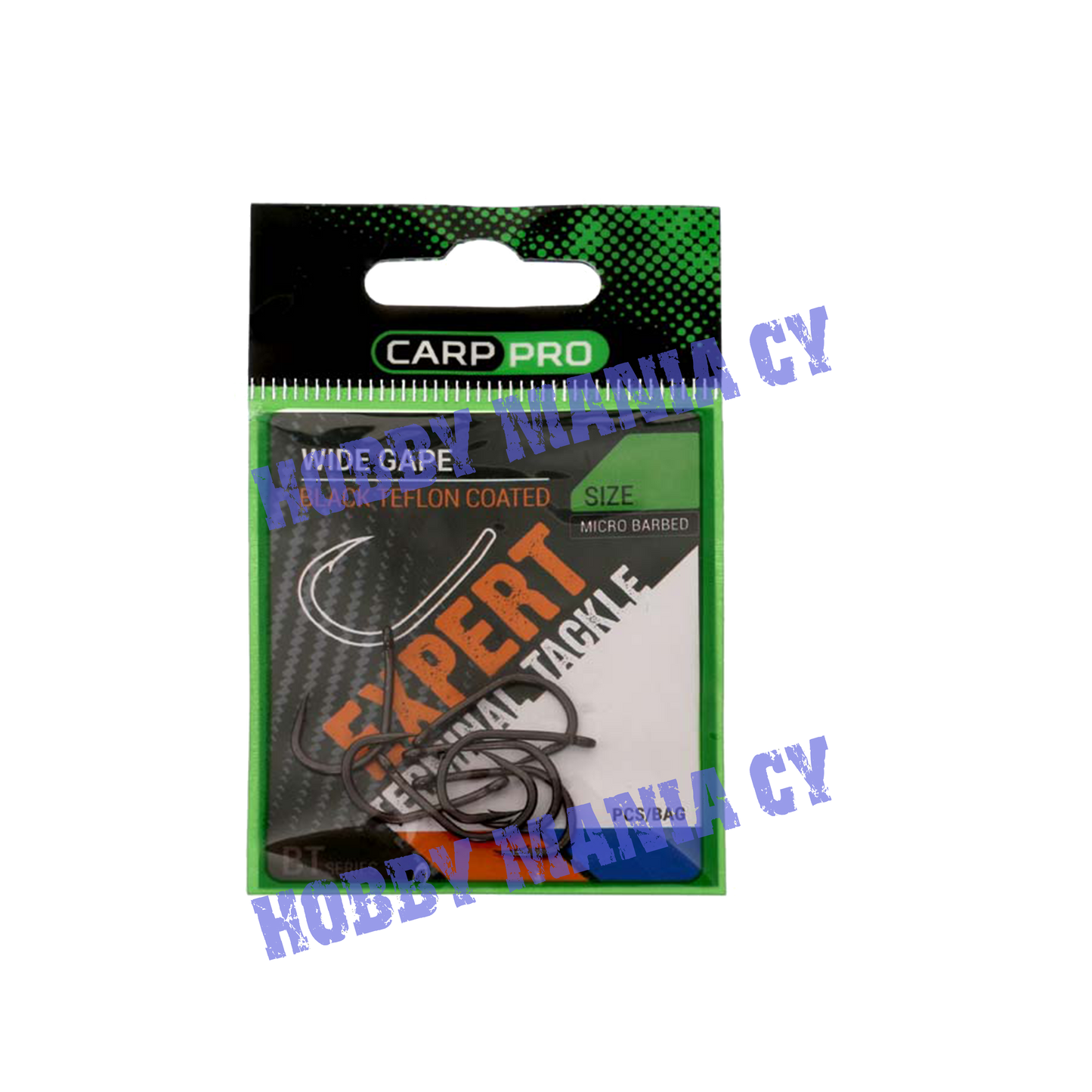 Carp Pro Wide Gape Black Teflon coated hooks