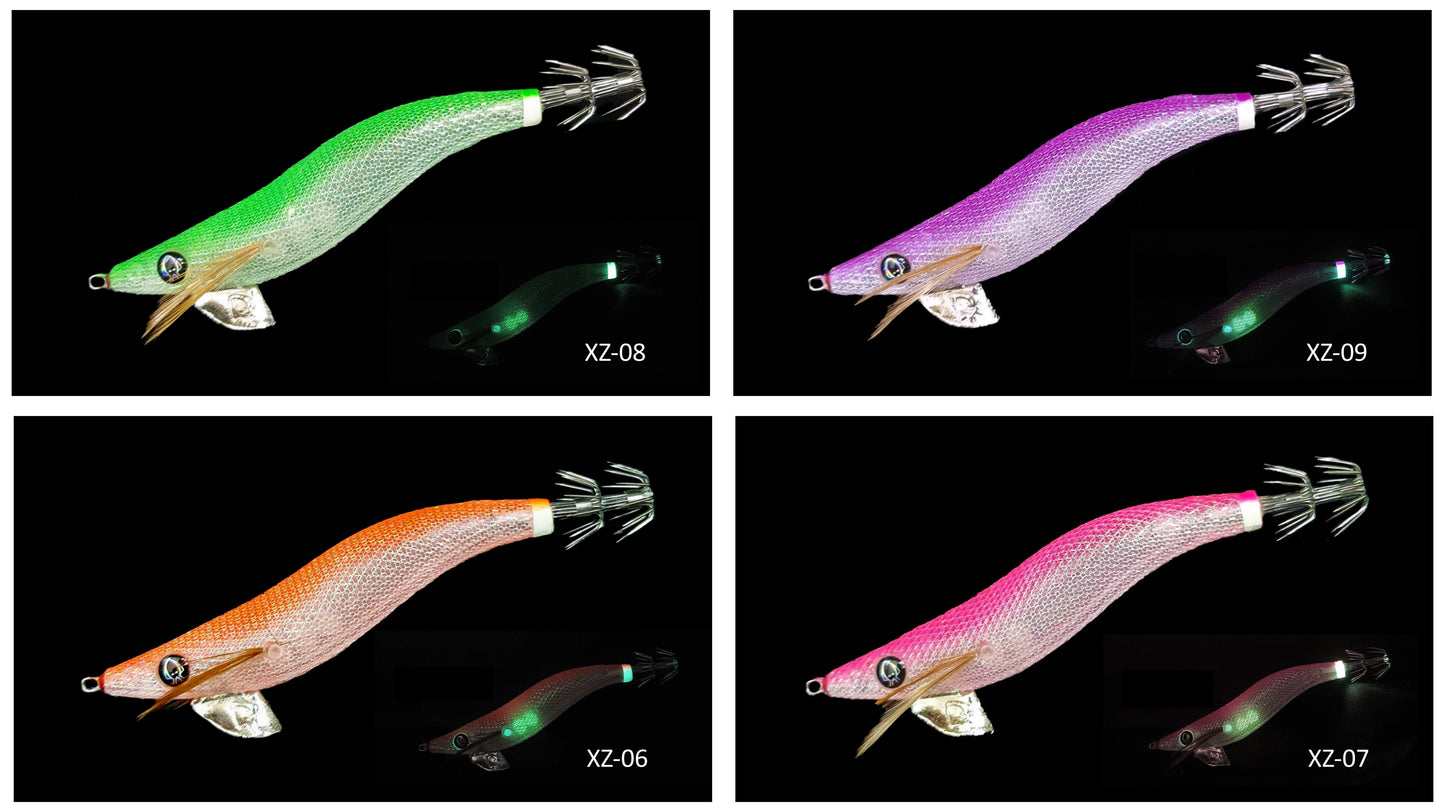 Wuzei Xia XZ Glow Rattles #3.0 Squid Jigs