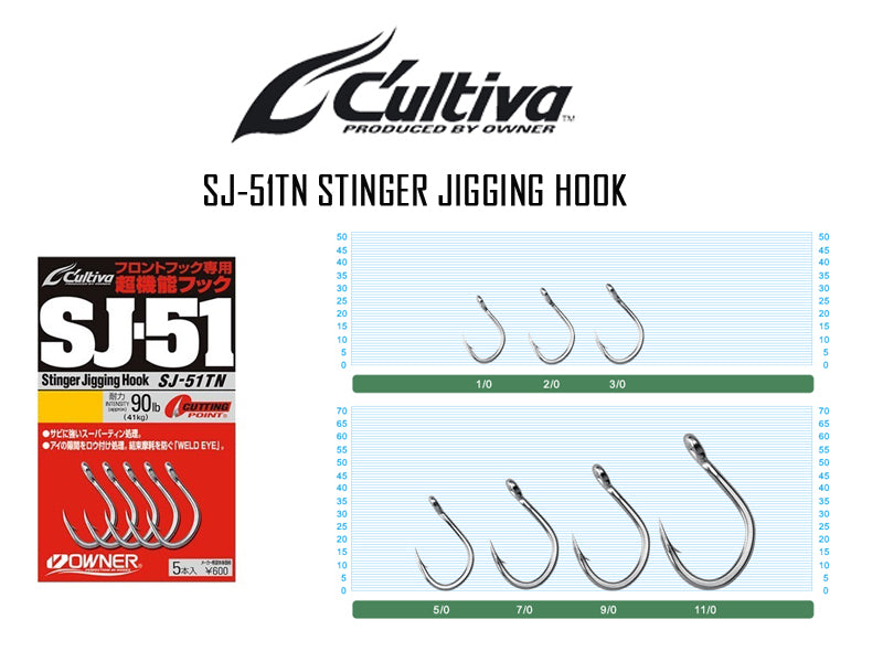 Owner SJ-51TN Stinger Jigging Hooks