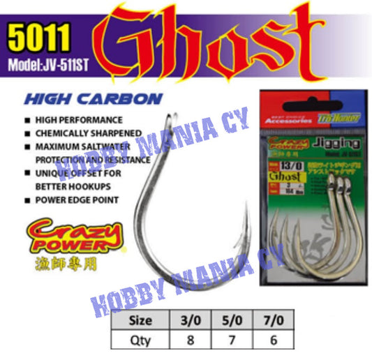 Prohunter JV-511ST Ghost Jigging Hooks